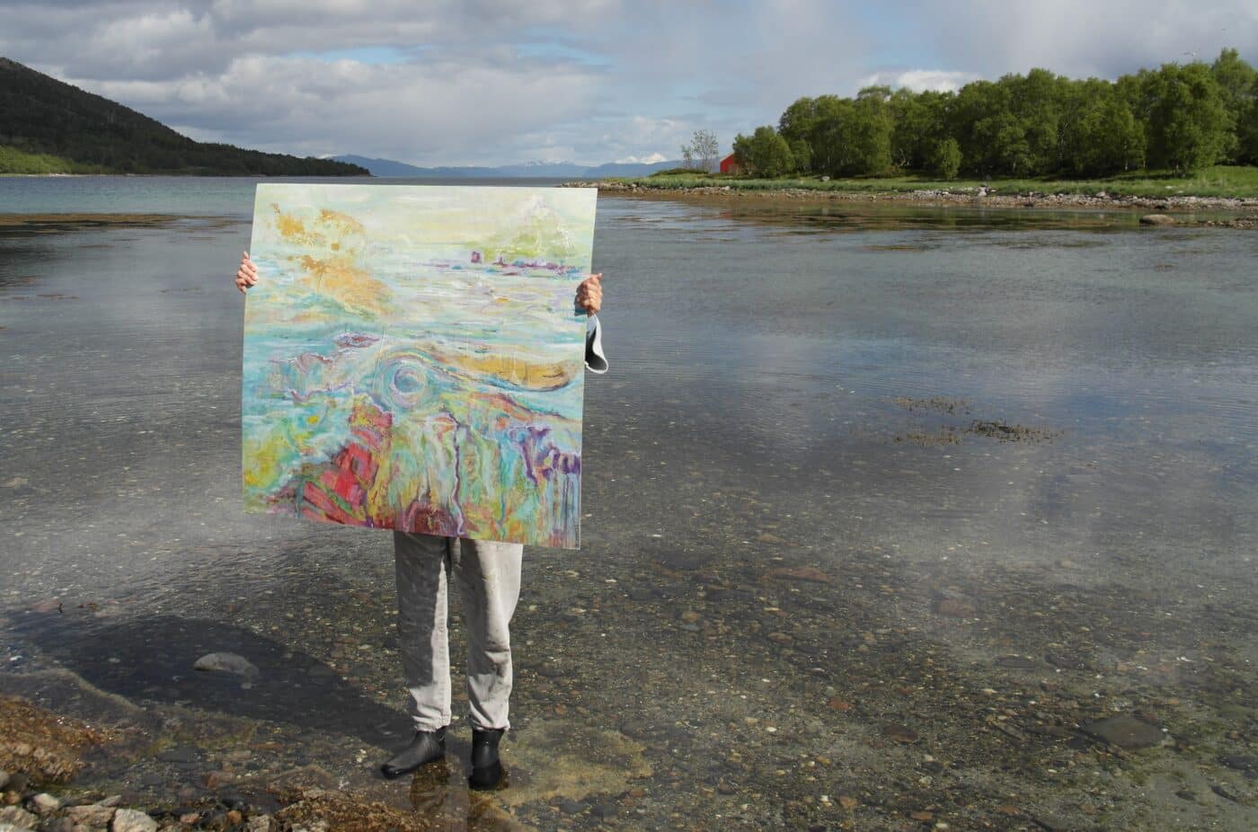 Maling akryl og mixed media, Hanneke Kloosterman, Her bor jeg!
